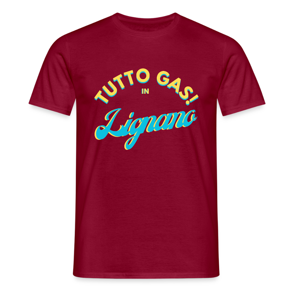 TUTTO GAS! in Lignano,  Männer T-Shirt - Ziegelrot