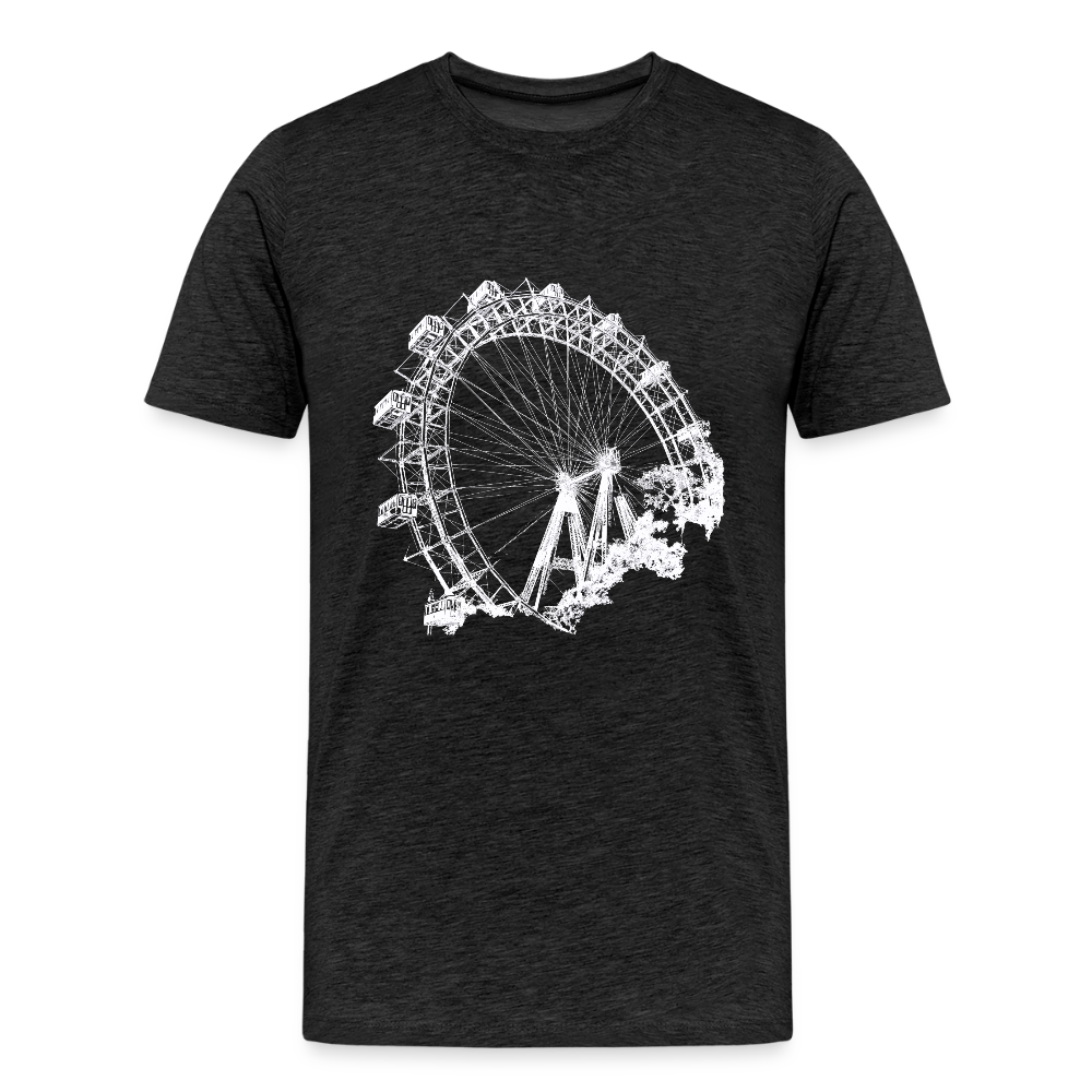 Wiener Riesenrad weiß - Männer Premium  T-Shirt - Anthrazit