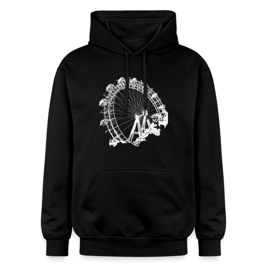 Riesenrad weiß, Gildan Unisex Softstyle® Midweight Hoodie - Schwarz