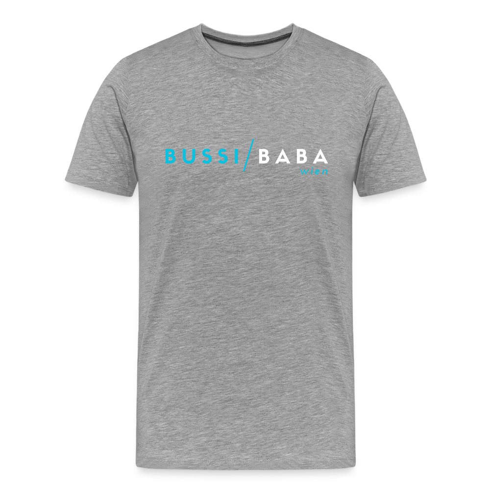 Bussi / Baba Wien aquablau, Männer Premium T-Shirt - Grau meliert