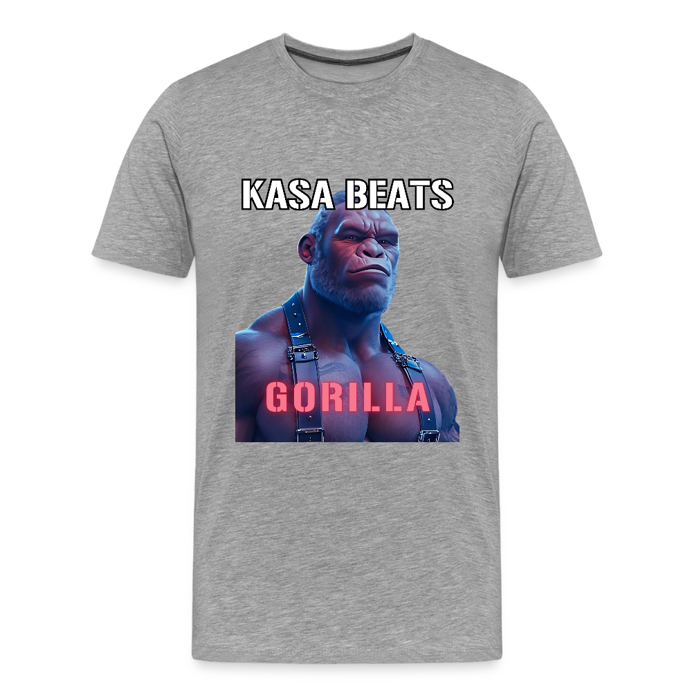 KASA BEATS - GORILLA, Men Premium T-Shirt - Grau meliert