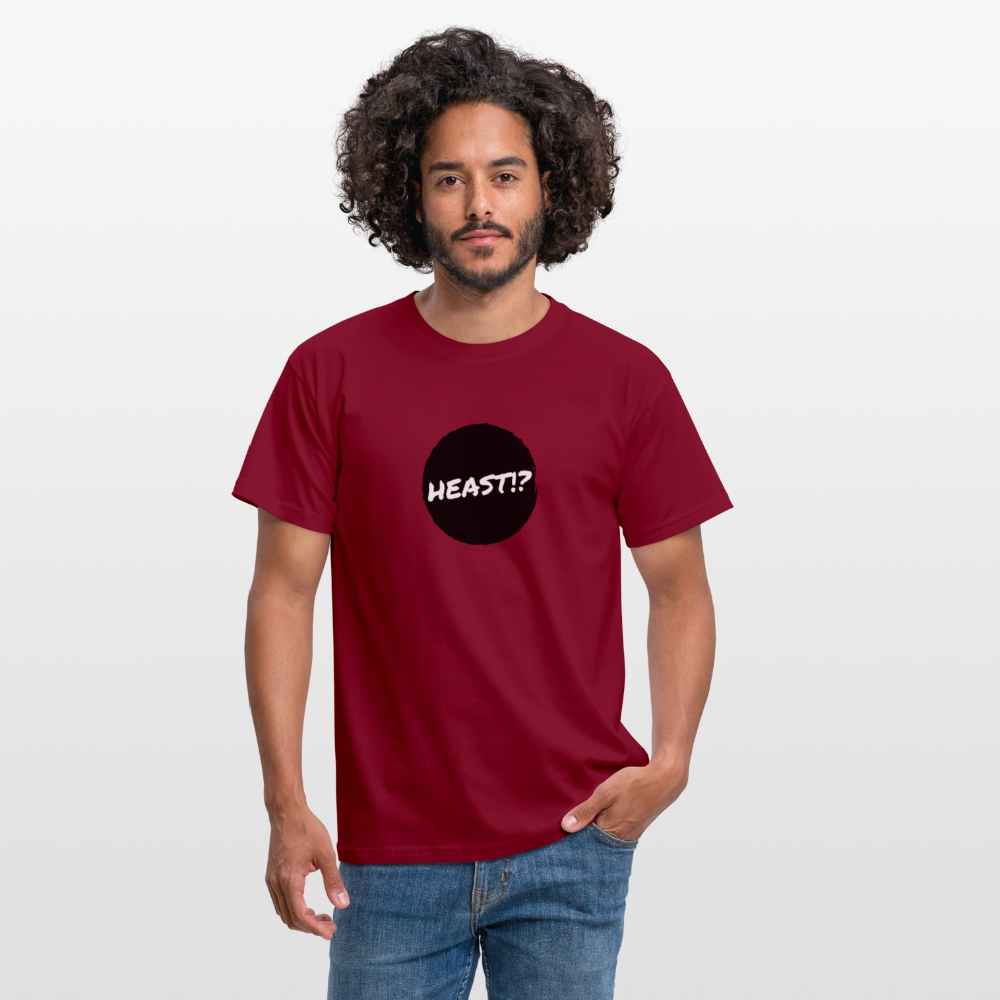 Heast!? (dt. Hörst du?!), Männer T-Shirt - Ziegelrot