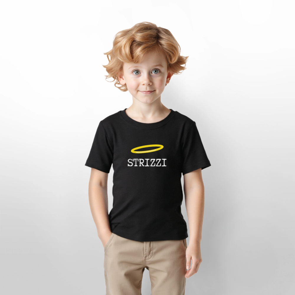 Strizzi, Stanley/ Stella Kinder (2 - 8 Jahre) Premium Bio-T-Shirt - Schwarz