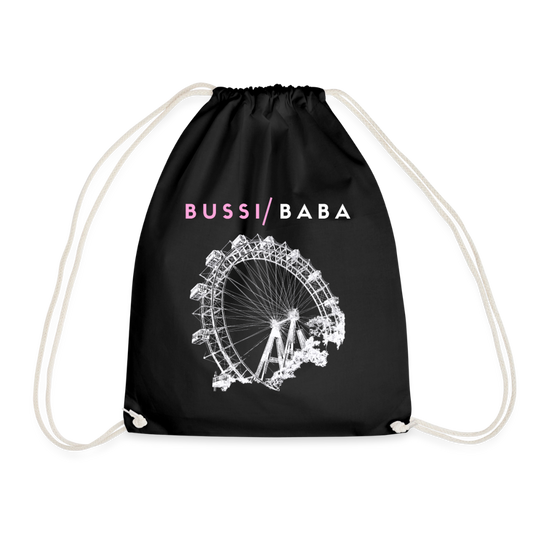 Bussi Baba rosa + Wiener Riesenrad, Gym Bag/ Rucksackerl - Schwarz