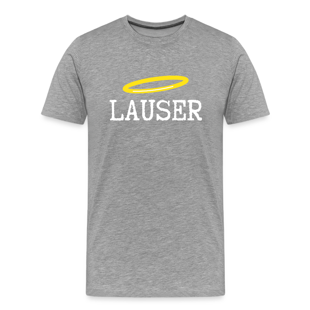 Lauser, österreichischer Lausbub - Männer Premium T-Shirt - Grau meliert