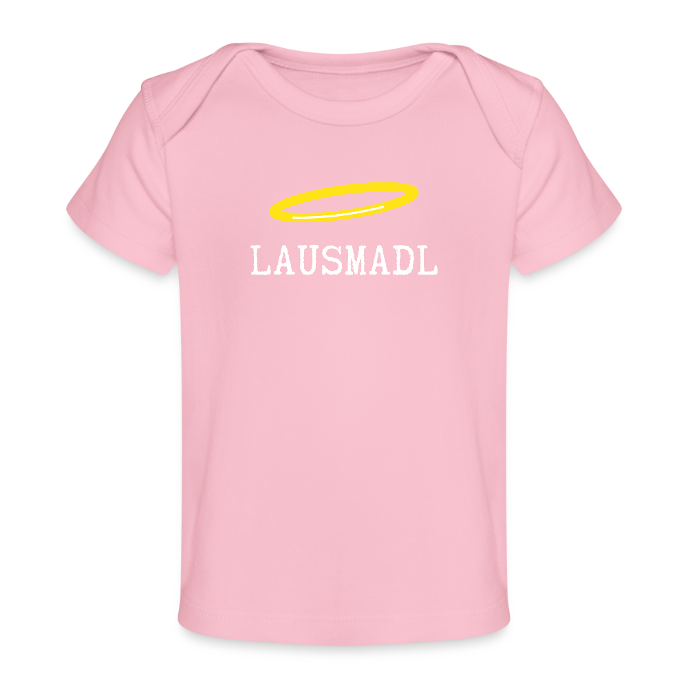 Lausmadl, bairisches bzw österreichisches (zu dt.) Lausemädchen ;-) Baby Bio-T-Shirt - Hellrosa