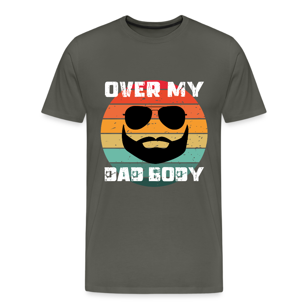 Over My Dad Body, Männer/ Men Premium T-Shirt - Asphalt