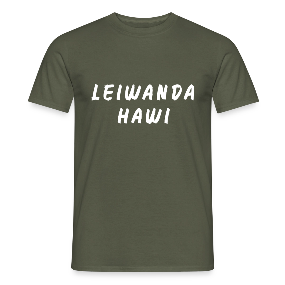 LEIWANDER HAWI aufgepinselt, Männer T-Shirt - Militärgrün