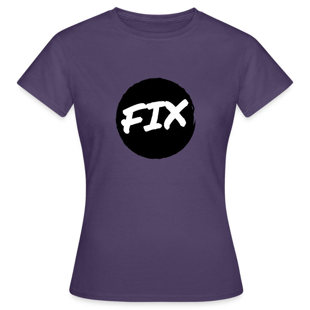 Fix - 100% sicher, fix hoit Oida ;-) Wiener Spruch, Frauen T-Shirt - Dunkellila