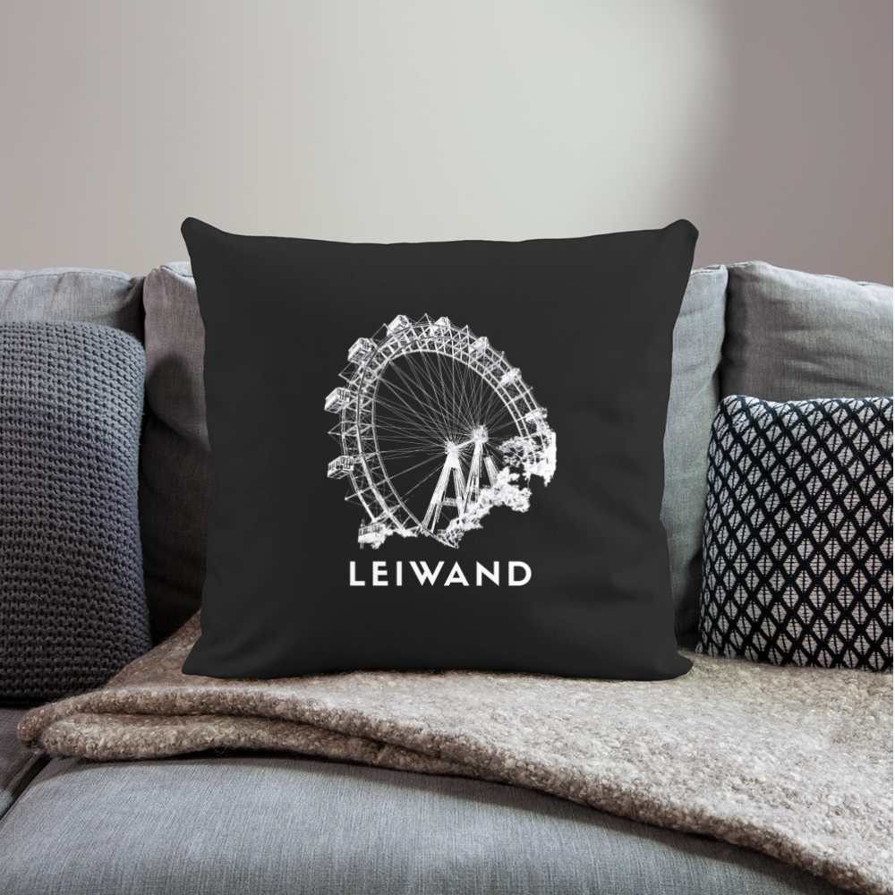 Wiener Riesenrad - LEIWAND,  Polster mit Füllung 44 x 44 cm - Schwarz