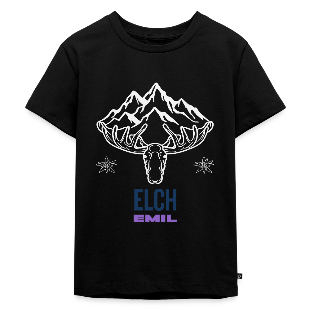 Elch Emil in Österreich, Kinder Premium T-Shirt - Schwarz