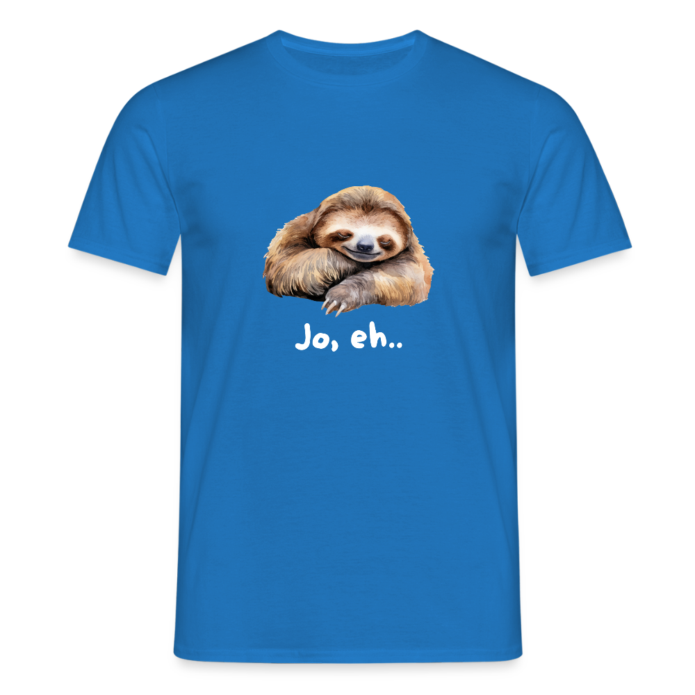 Jo eh - Faultier,  Männer T-Shirt - Royalblau