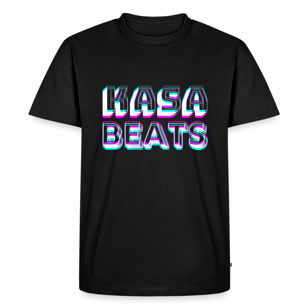KASA BEATS, funky 3D letters, Men/ Männer Premium T-Shirt - Schwarz