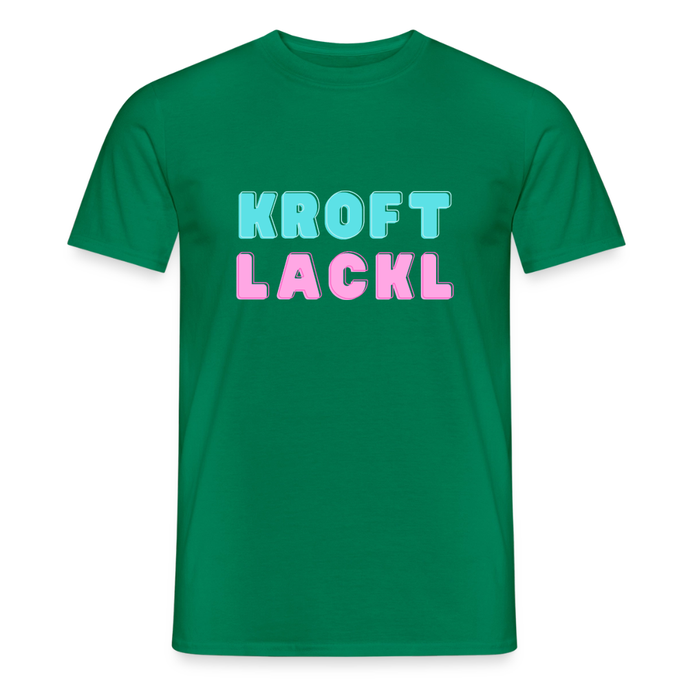 Kroftlackl in pink, Männer T-Shirt - Kelly Green