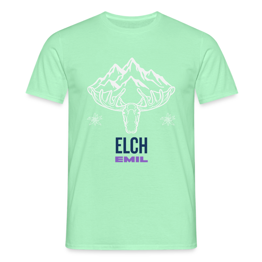 Elch Emil in Österreich, Männer T-Shirt - Mintgrün