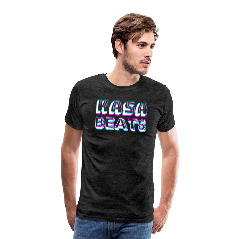 KASA BEATS, funky 3D letters, Men/ Männer Premium T-Shirt - Anthrazit