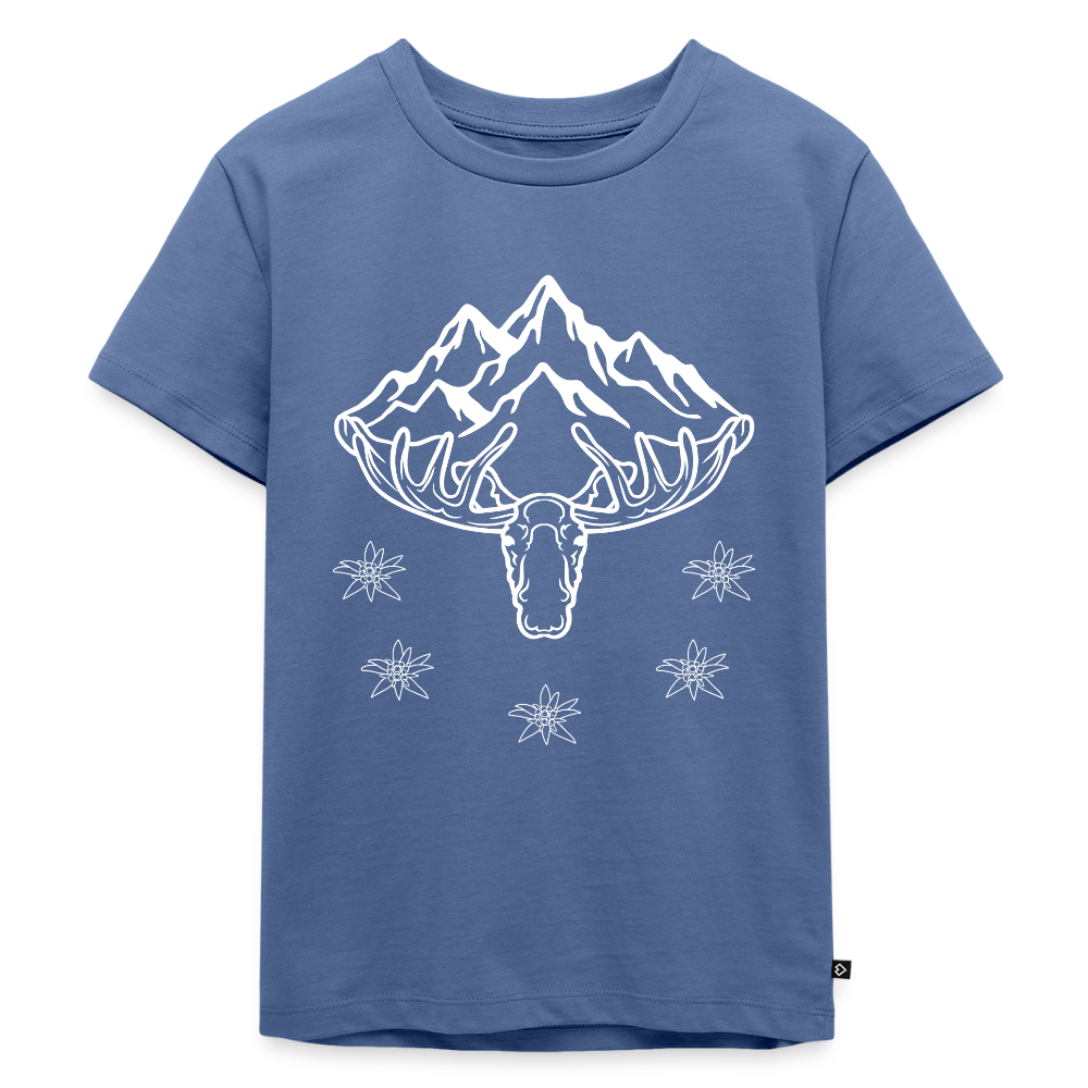 Elch Emil in Österreich, Kinder Premium T-Shirt - Taubenblau