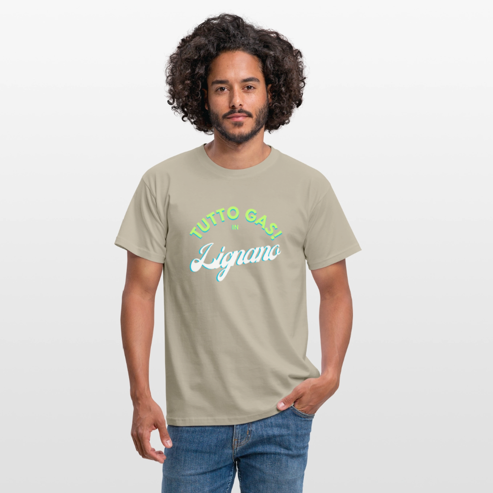 TUTTO GAS! in Lignano,  Männer T-Shirt - Sandbeige