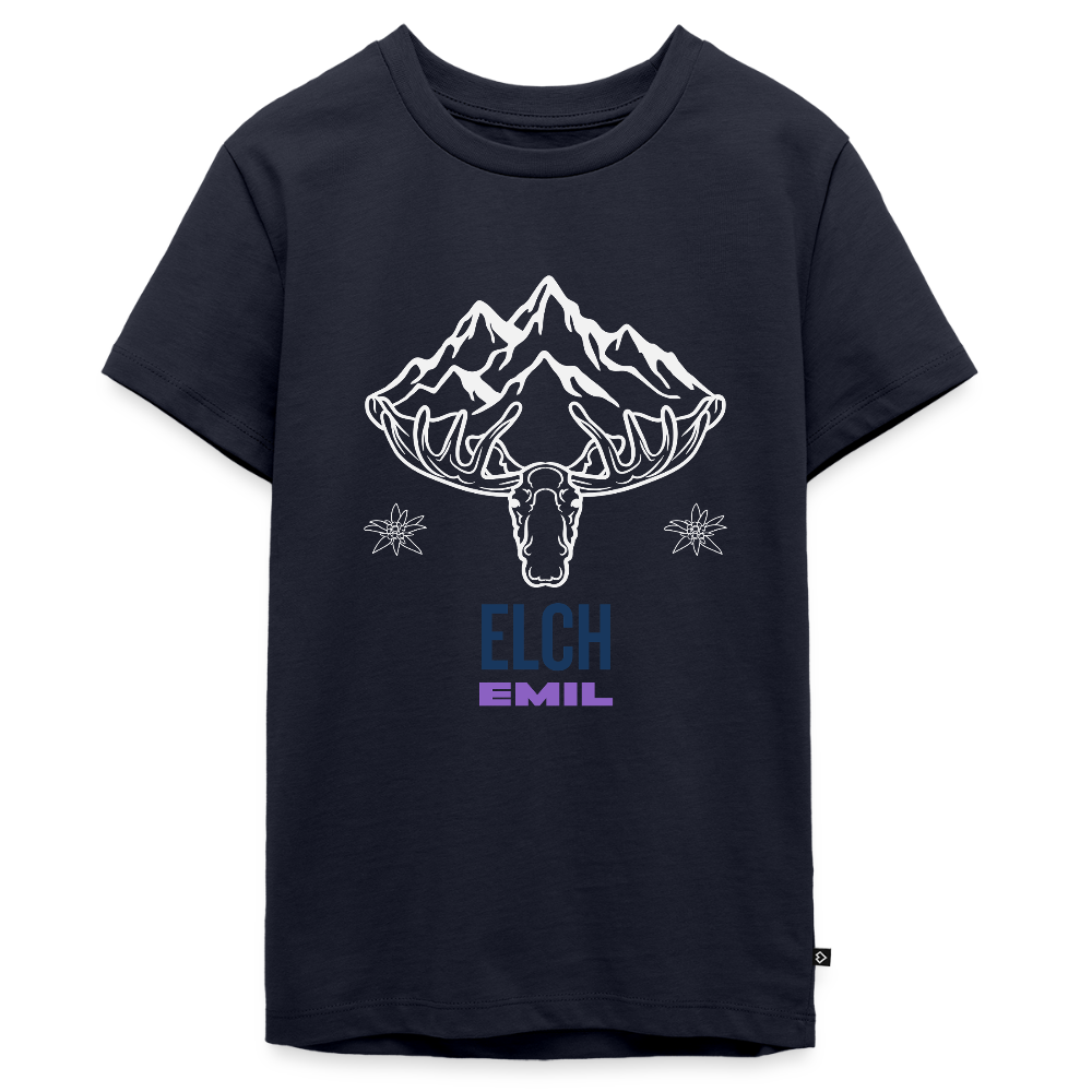 Elch Emil in Österreich, Teenager Premium T-Shirt - Navy