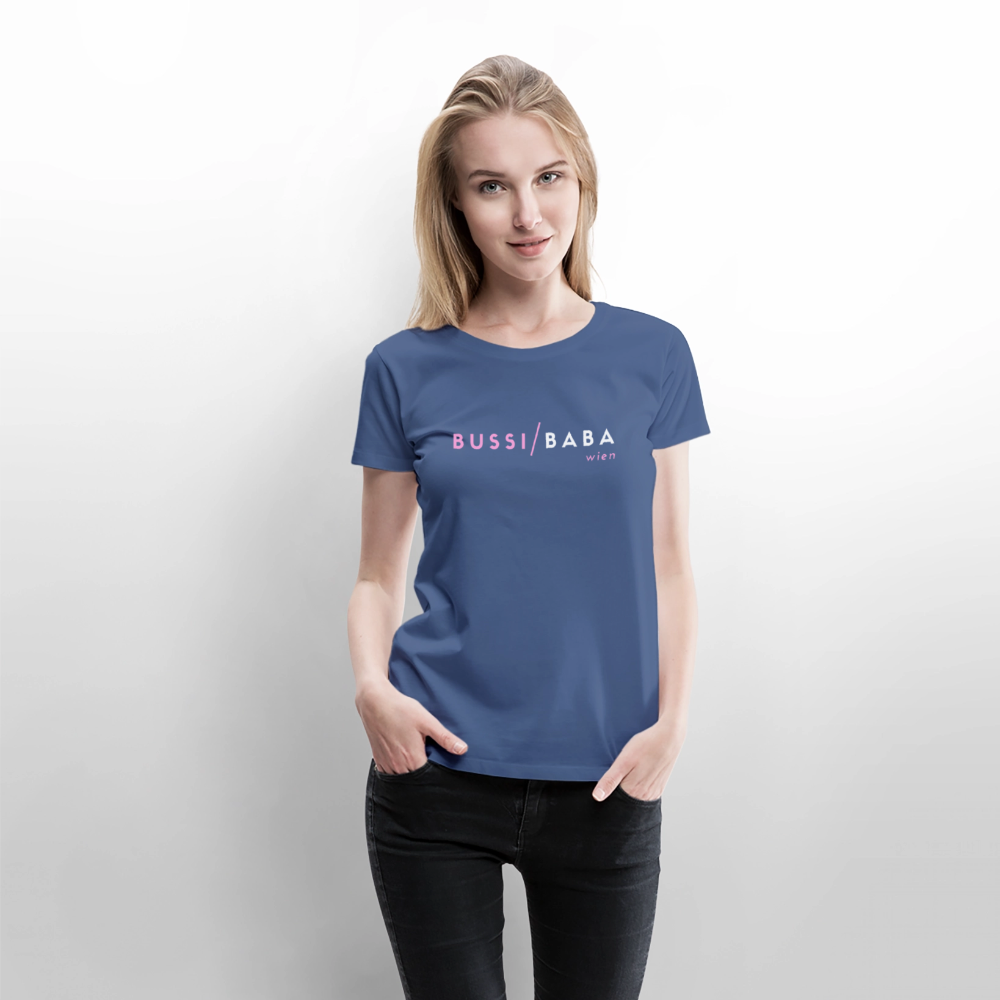 Bussi / Baba Wien rosa, Frauen Premium T-Shirt - Taubenblau