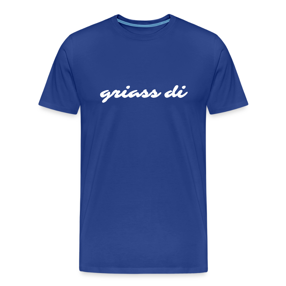 griass di - grüß dich in weiß, Männer Premium T-Shirt - Königsblau