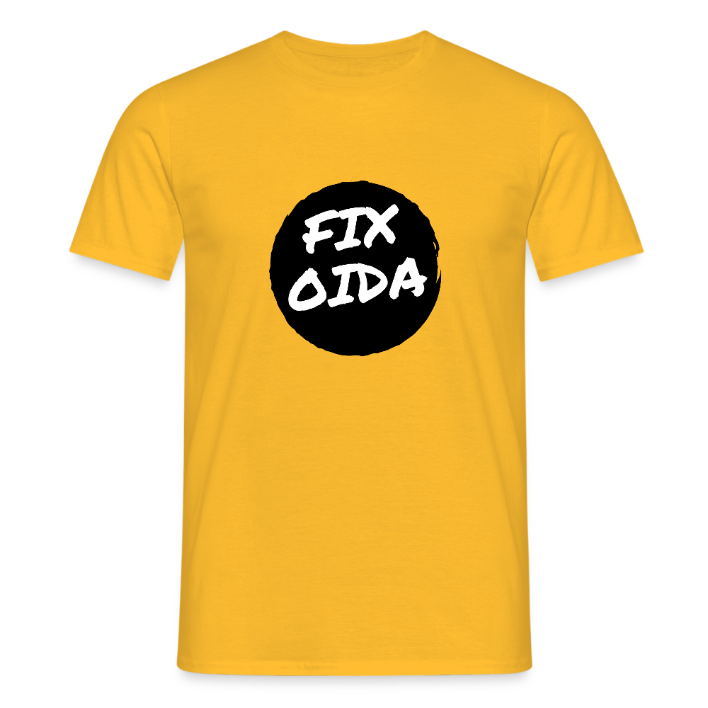Fix Oida - Wiener Spruch, Männer T-Shirt - Gelb