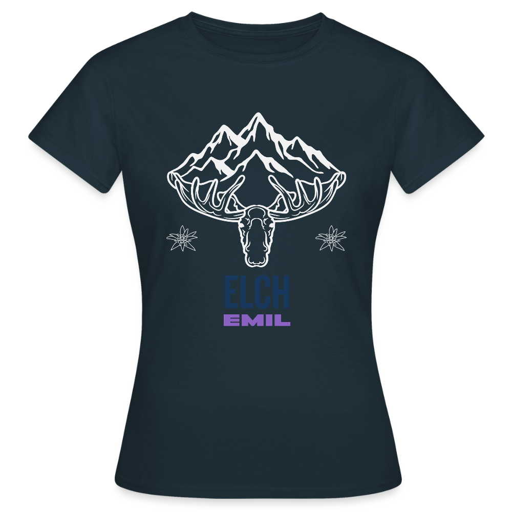 Elch Emil in Österreich, Frauen T-Shirt - Navy