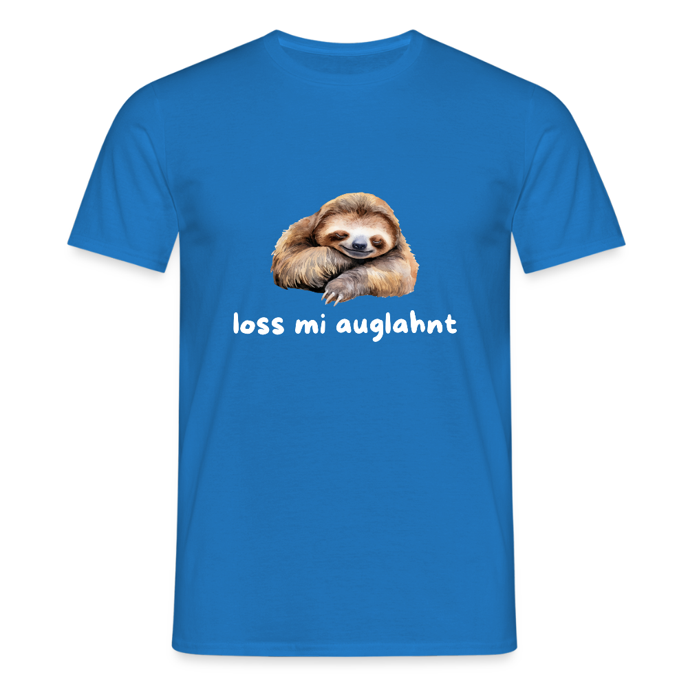 Loss mi auglahnt - Faultier,  Männer T-Shirt - Royalblau