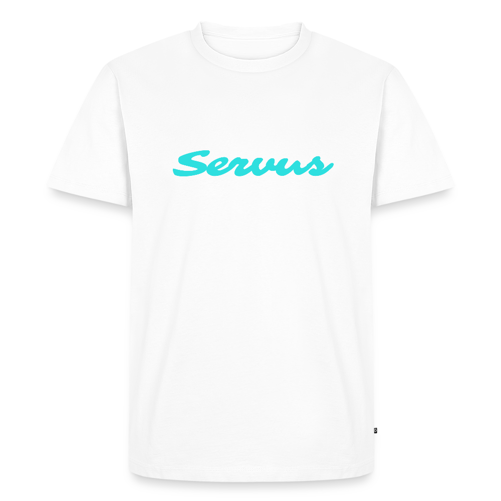 Servus (dt. Hallo), Männer Premium T-Shirt - Weiß