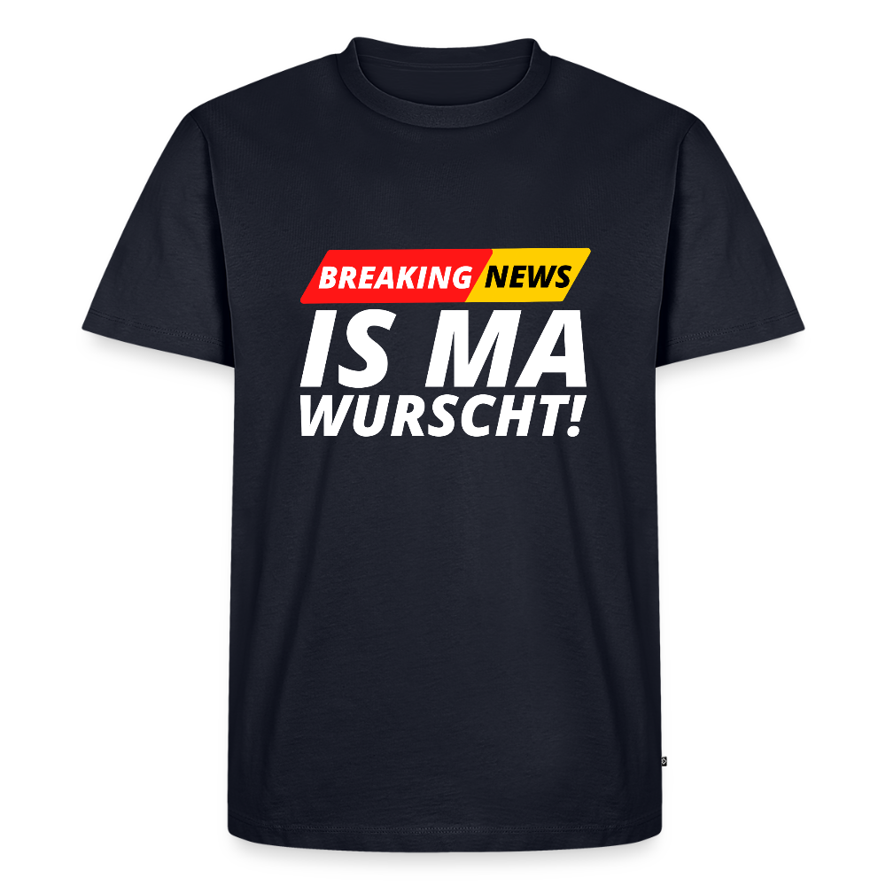 Breaking News: IS MA WURSCHT! Männer Premium T-Shirt - Navy