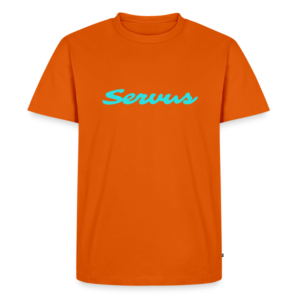 Servus (dt. Hallo), Männer Premium T-Shirt - Orange 