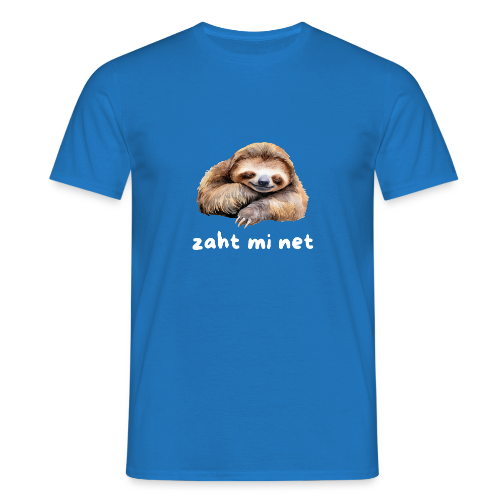 Zaht mi net - Faultier,  Männer T-Shirt - Royalblau