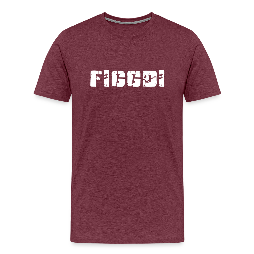 Figgdi - Schweizer Deutsch für "Kannst mich gern haben" ;-)  Männer Premium T-Shirt - Bordeauxrot meliert