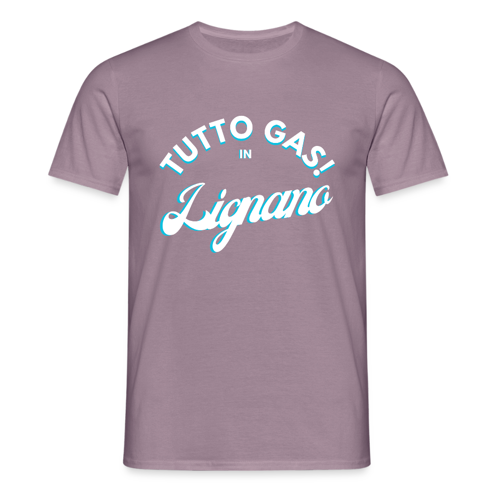 TUTTO GAS! in Lignano,  Männer T-Shirt - Lilagrau 
