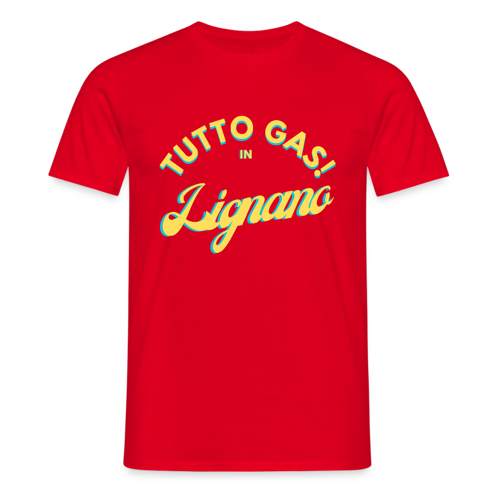 TUTTO GAS! in Lignano,  Männer T-Shirt - Rot