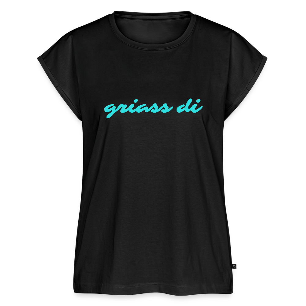 griass di, Lockeres Frauen T-Shirt - Schwarz