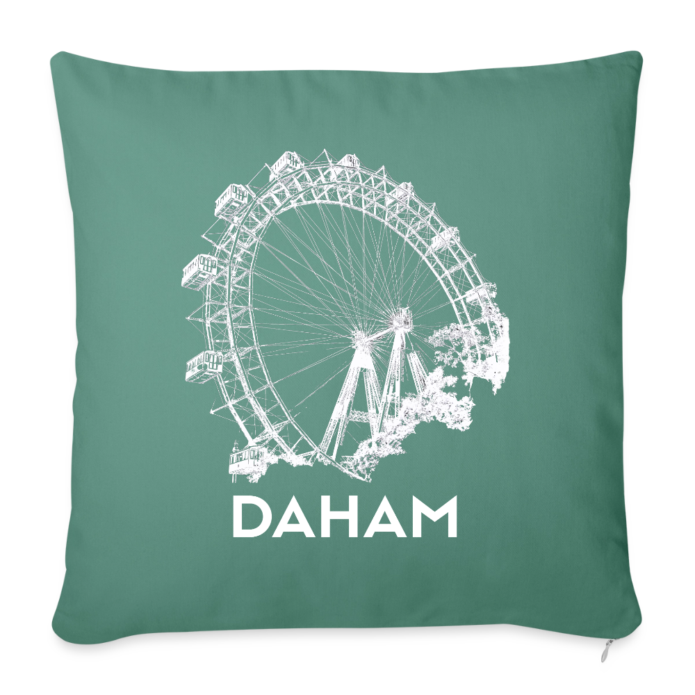 Wiener Riesenrad - DAHAM,  Polster mit Füllung 44 x 44 cm - Tanngrün