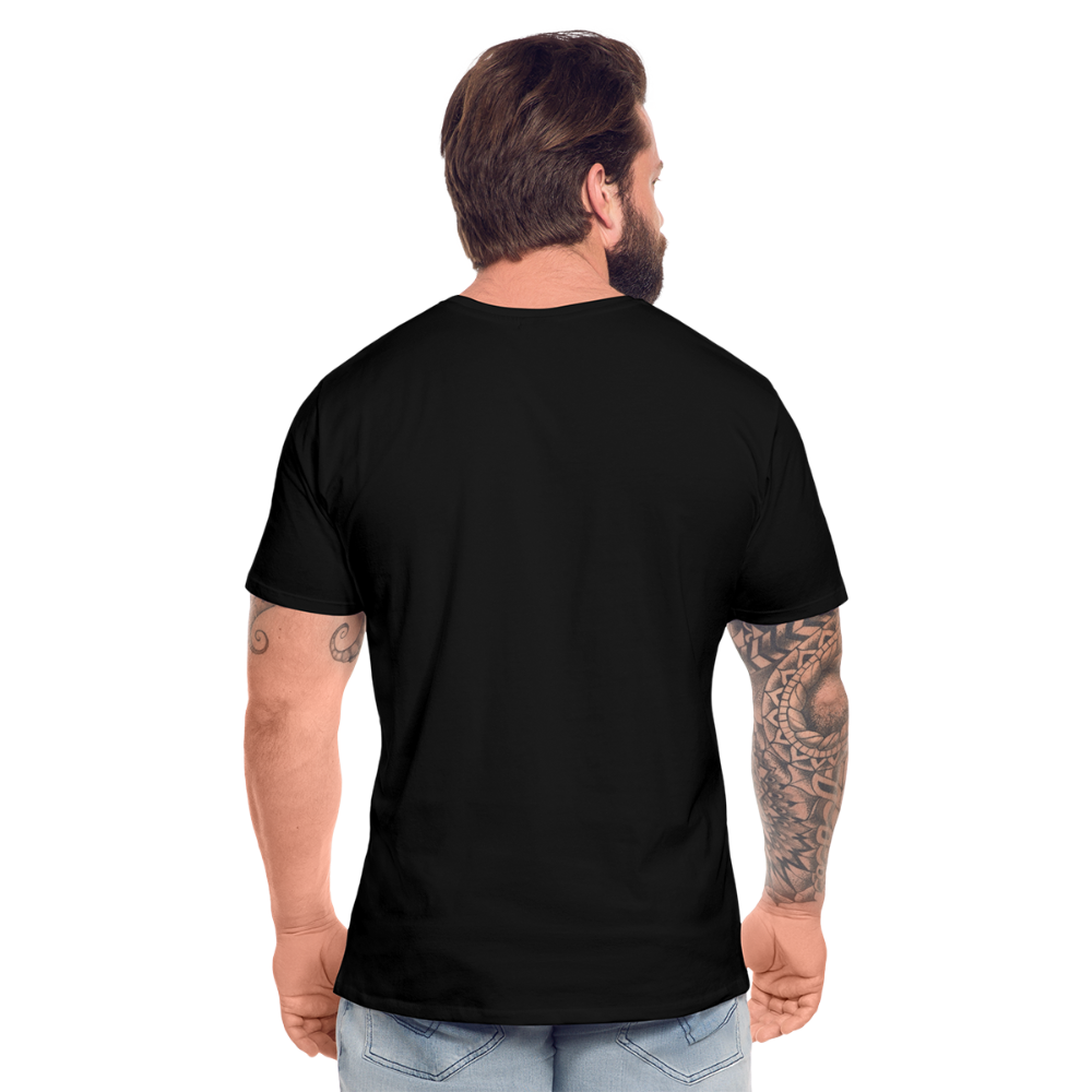 Wiener Riesenrad weiß - Männer Premium Bio T-Shirt - Schwarz