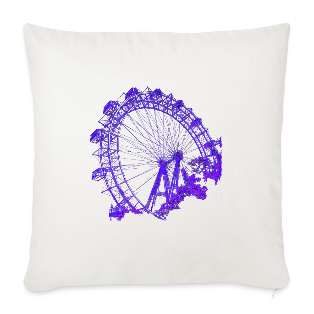 Wiener Riesenrad in lila, Sofakissen mit Füllung 44 x 44 cm - Naturweiß 