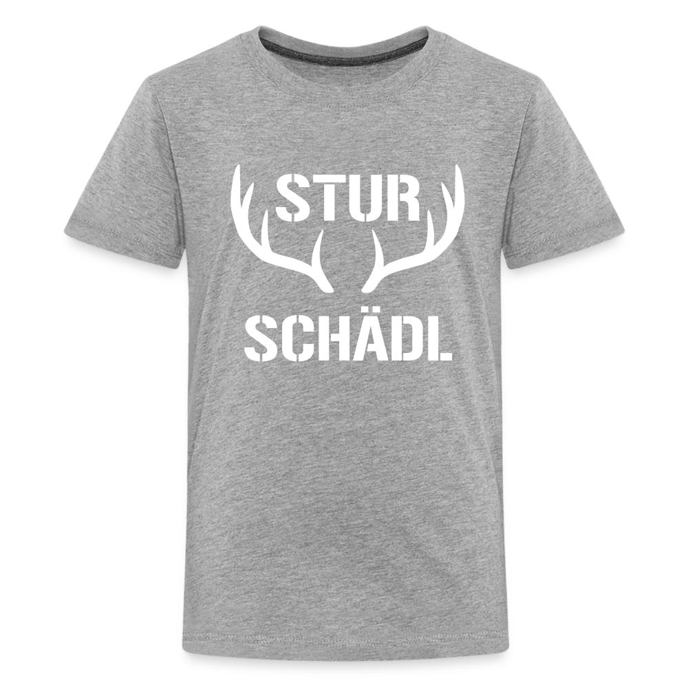 Sturschädl, Teenager (10 - 12 Jahre) Premium  T-Shirt - Grau meliert