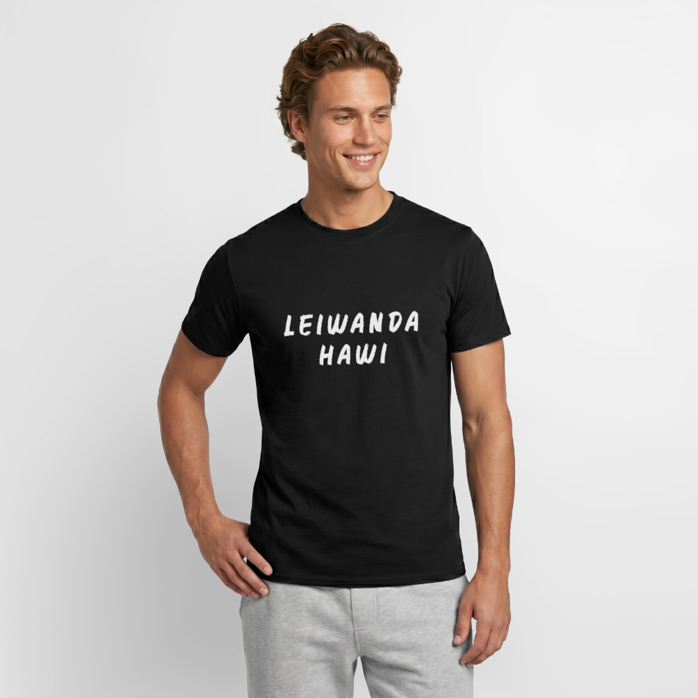 LEIWANDER HAWI aufgepinselt, Männer T-Shirt - Schwarz