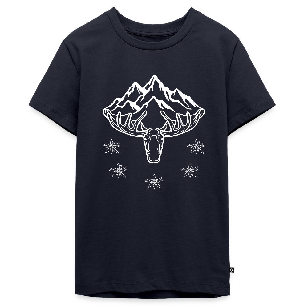 Elch Emil in Österreich, Teenager Premium T-Shirt - Navy