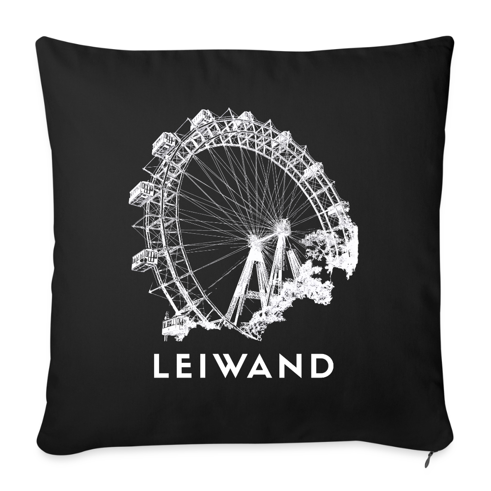 Wiener Riesenrad - LEIWAND,  Polster mit Füllung 44 x 44 cm - Schwarz