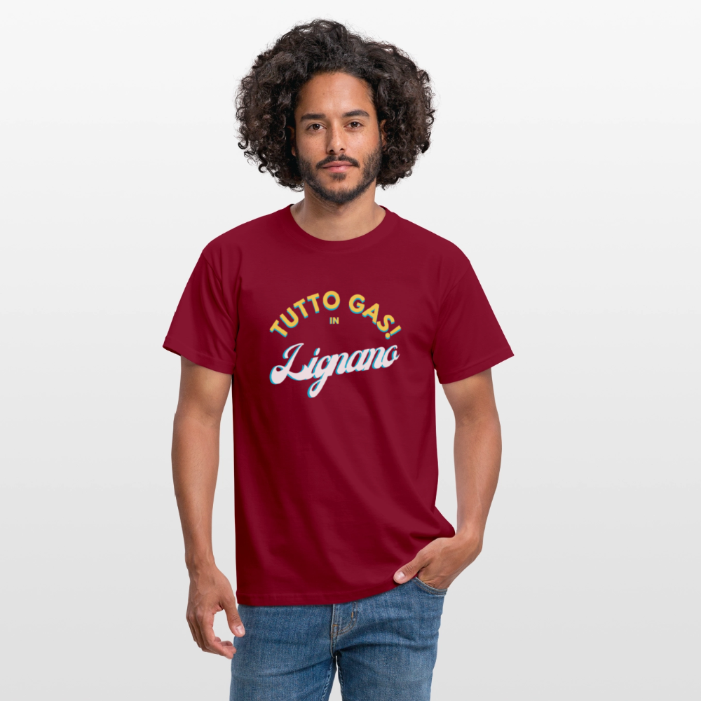 TUTTO GAS! in Lignano,  Männer T-Shirt - Ziegelrot