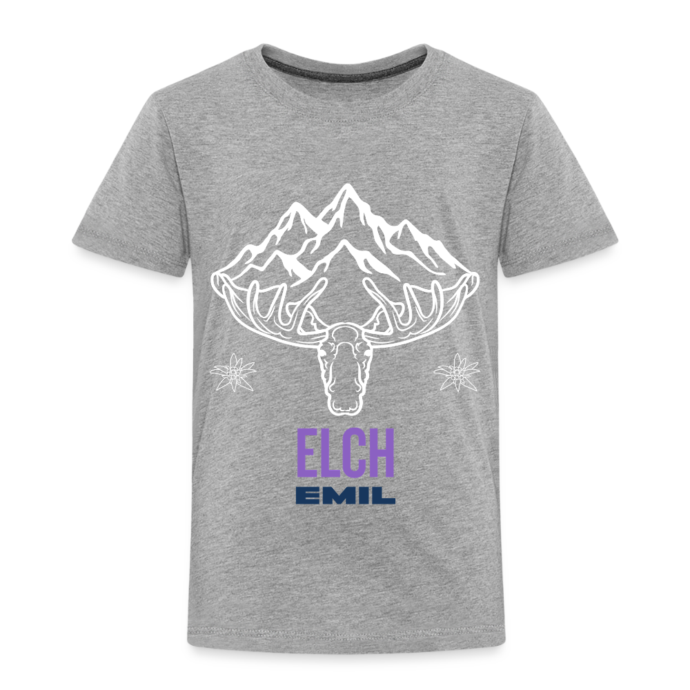 Elch Emil in Österreich, Kinder Premium T-Shirt - Grau meliert