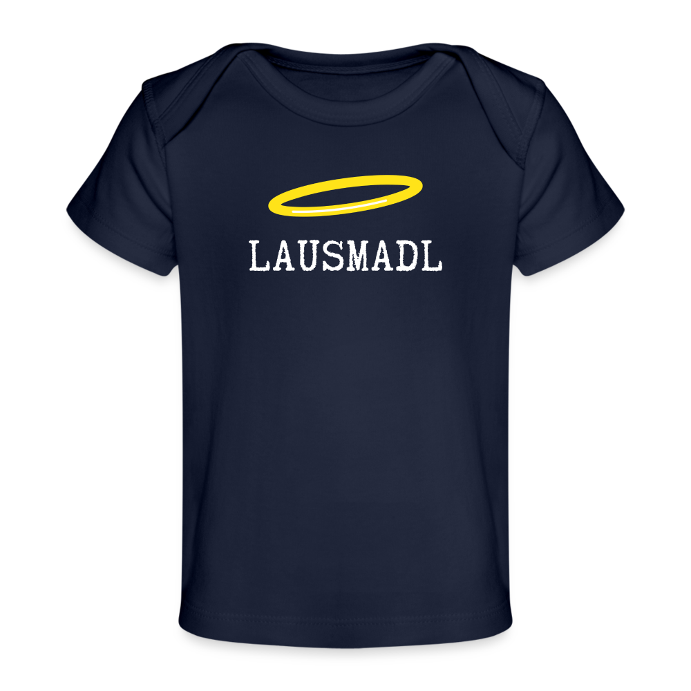 Lausmadl, bayerisches und österreichisches Lausmädchen oder Lausmädl, Baby Bio-T-Shirt - Dunkelnavy