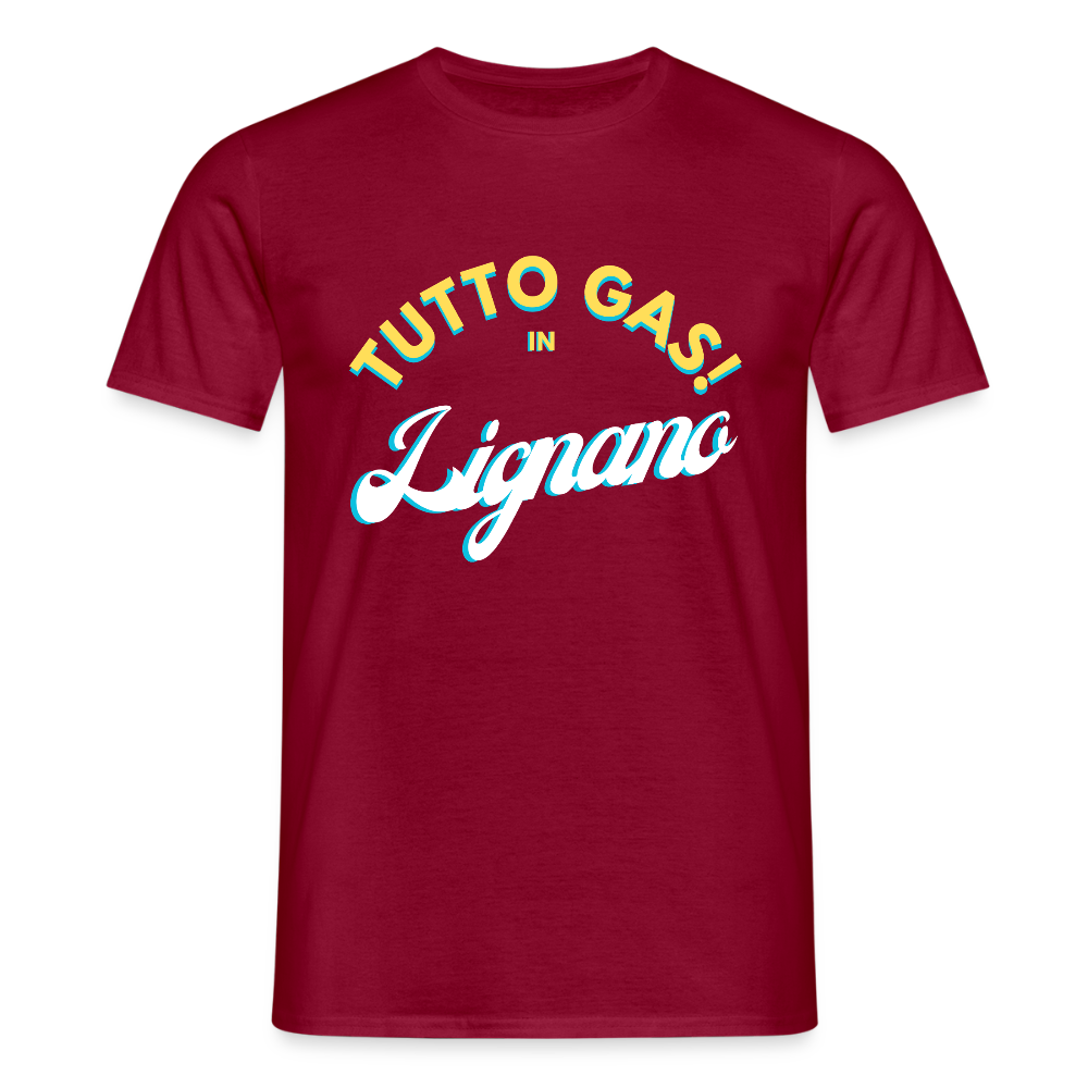 TUTTO GAS! in Lignano,  Männer T-Shirt - Ziegelrot
