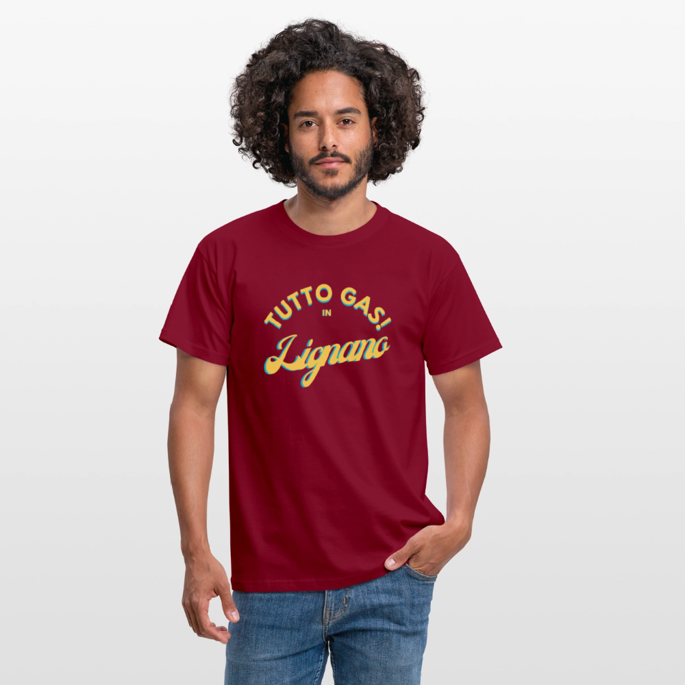 TUTTO GAS! in Lignano,  Männer T-Shirt - Ziegelrot