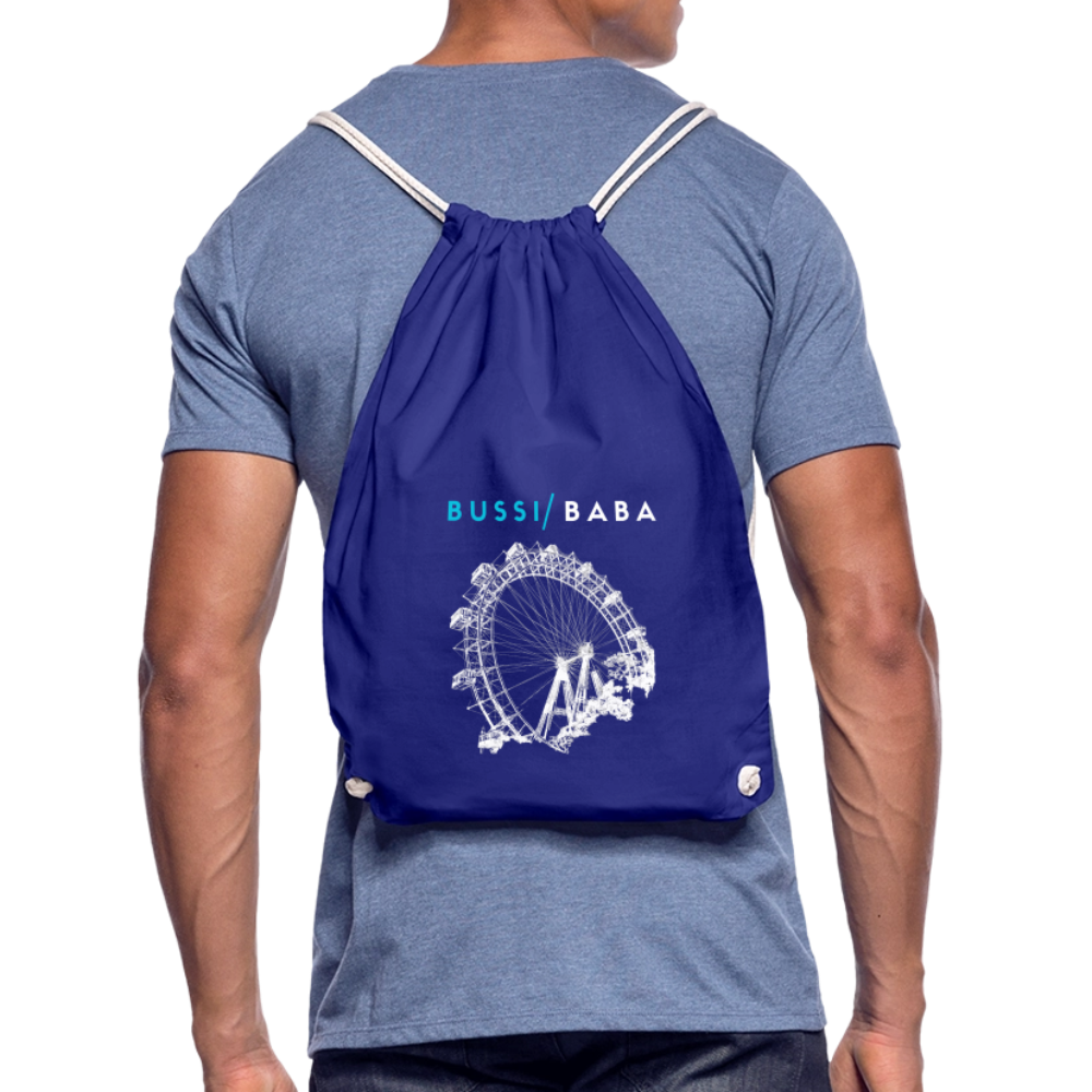 Bussi Baba aquablau + Wiener Riesenrad, Gym Bag/ Turnsackerl - Königsblau
