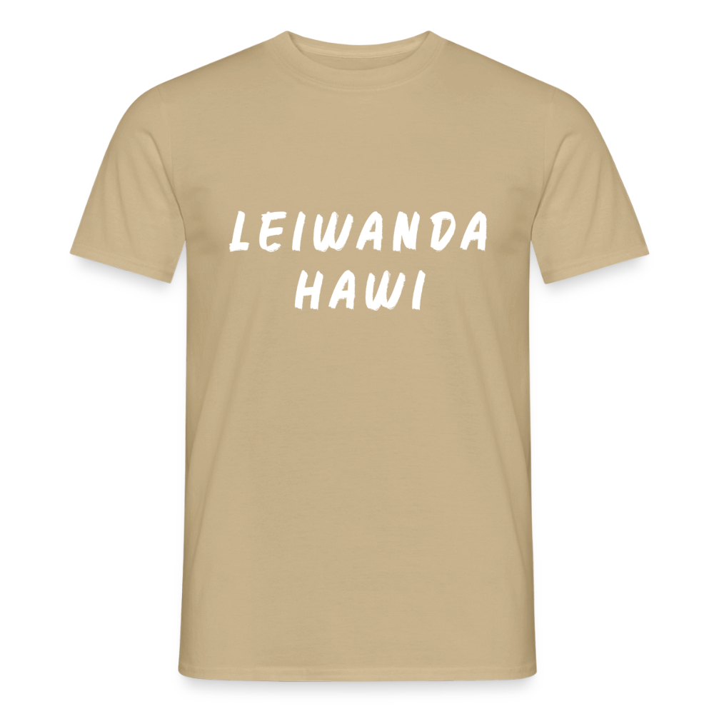 LEIWANDER HAWI aufgepinselt, Männer T-Shirt - Sandbeige